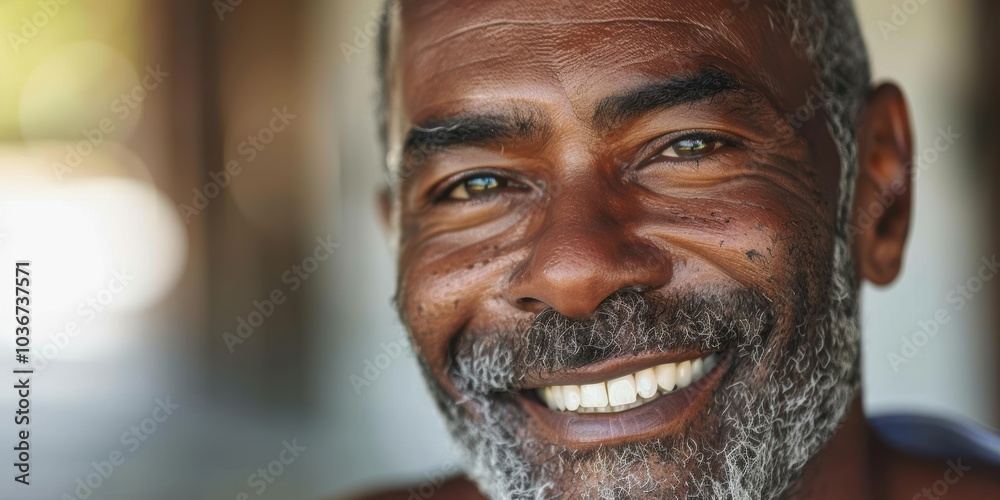 Portrait of a smiling man showcasing natural beauty and wellness, featuring skincare and a clear complexion on a studio backdrop Portrait of a smiling man showcasing natural beauty and wellness, featuring skincare and a clear complexion on a studio backdrop