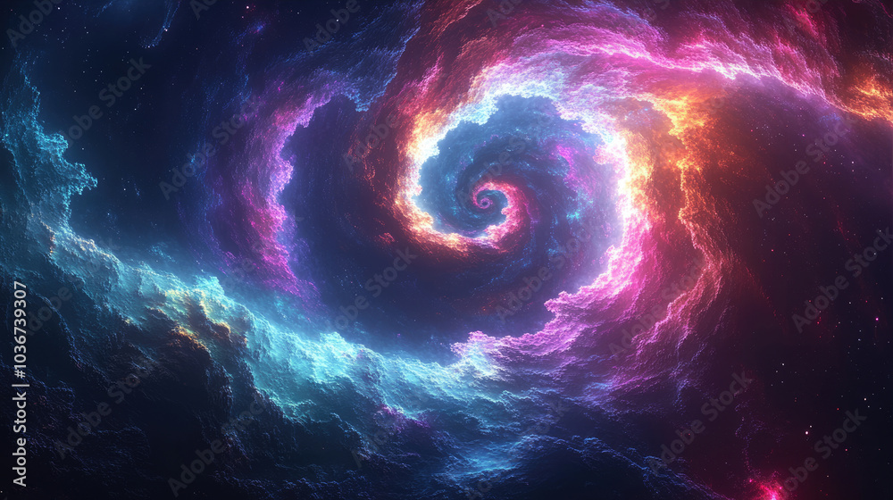 Vibrant cosmic swirl of colors Vibrant cosmic swirl of colors