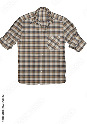 3d illustration autumn season men casual shirt with cotton material soft finishing.