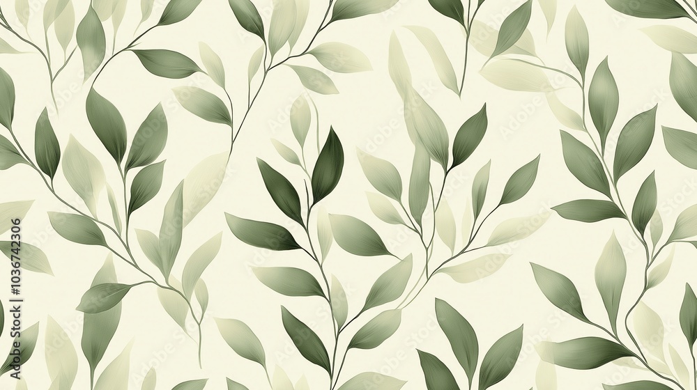 Seamless leaf pattern. Elegant grey green leaf background. Luxurious botanical texture Seamless leaf pattern. Elegant grey green leaf background. Luxurious botanical texture