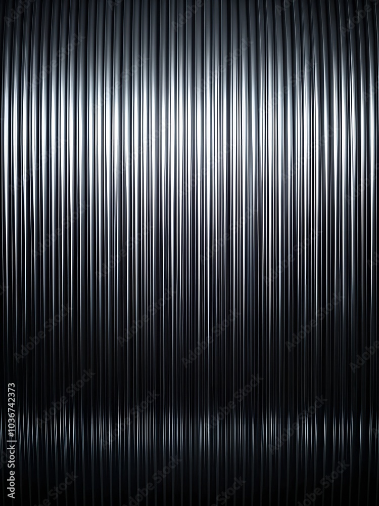 Obraz premium abstract black matte background with delicate glossy stripes adding dynamics and volume