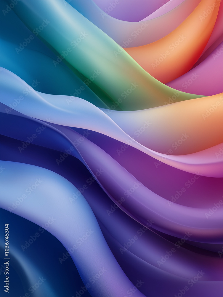 Obraz premium Colorful flowing abstract gradient shapes