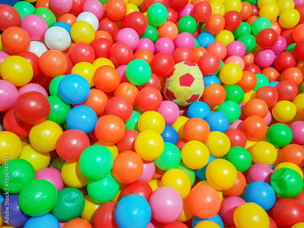 colorful plastic ball in the ball poll
colorful plastic ball in the ball poll