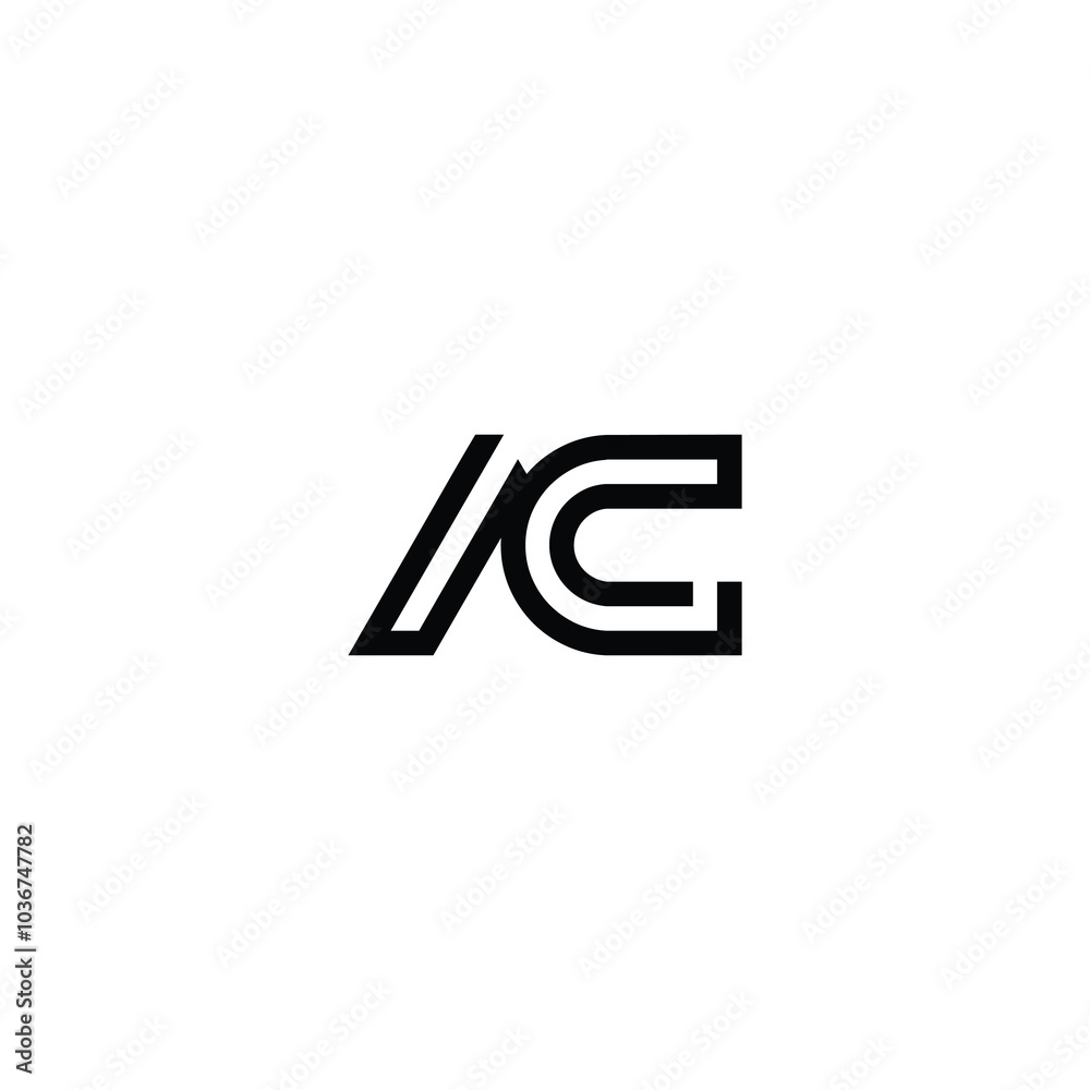 AC monogram logo design letter text name symbol monochrome logotype alphabet character simple logo AC monogram logo design letter text name symbol monochrome logotype alphabet character simple logo