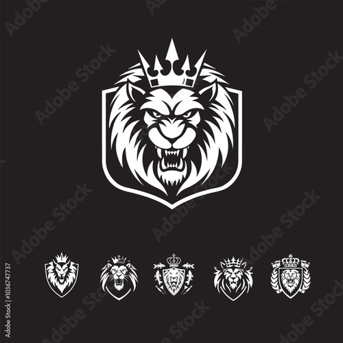 Regal Lions: Crowned Emblems of Majesty