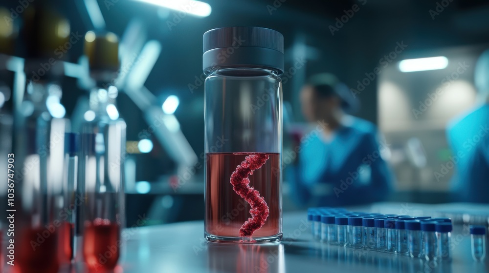 Animal DNA Samples in Laboratory Test Tubes Animal DNA Samples in Laboratory Test Tubes