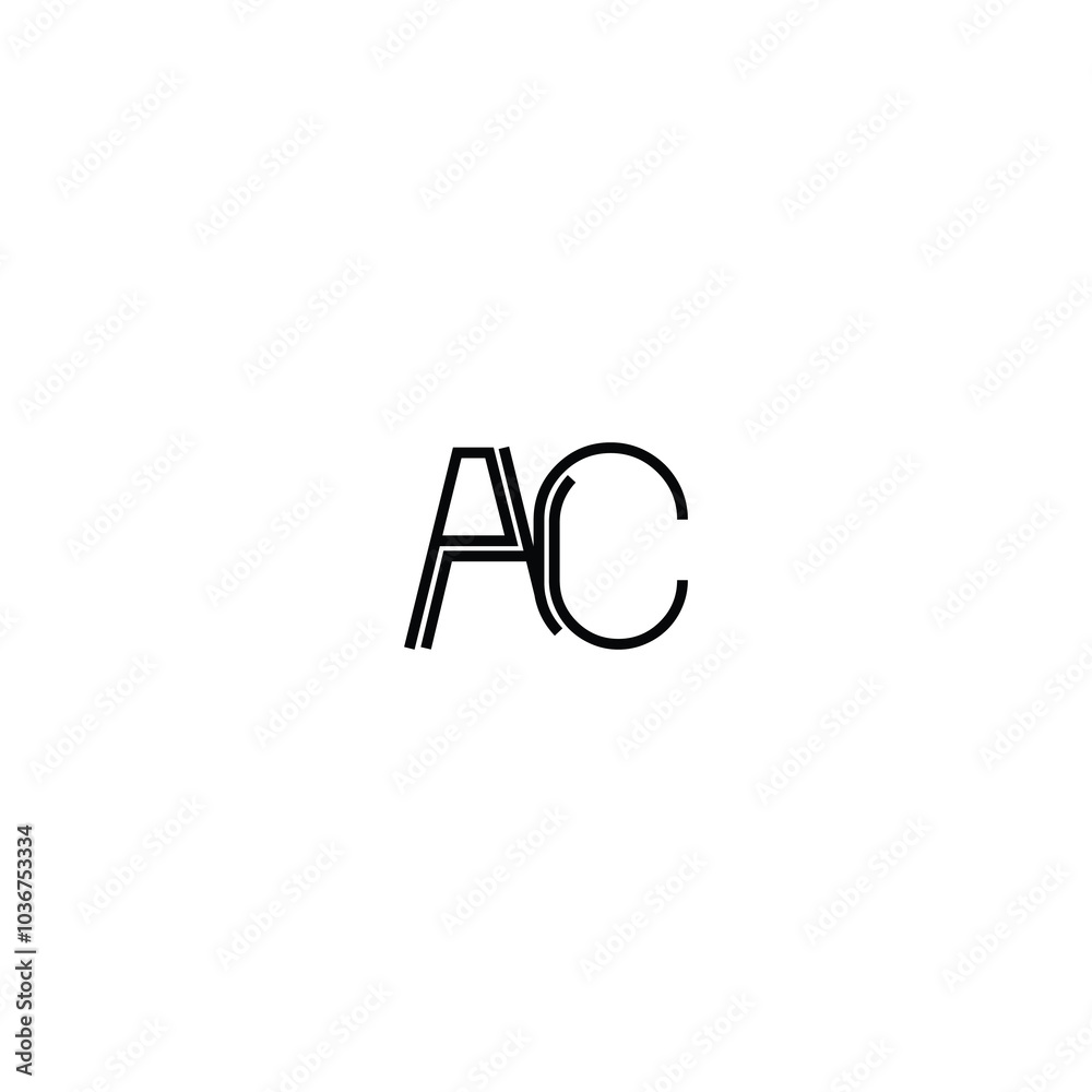 AC monogram logo design letter text name symbol monochrome logotype alphabet character simple logo AC monogram logo design letter text name symbol monochrome logotype alphabet character simple logo
