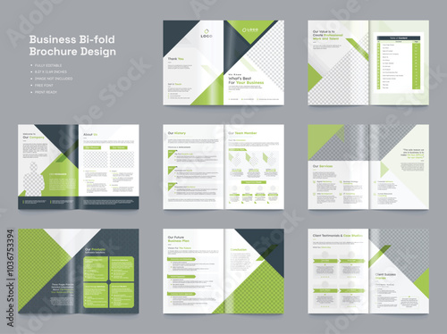 16 Pages Business Bi-fold Brochure Design Template 2