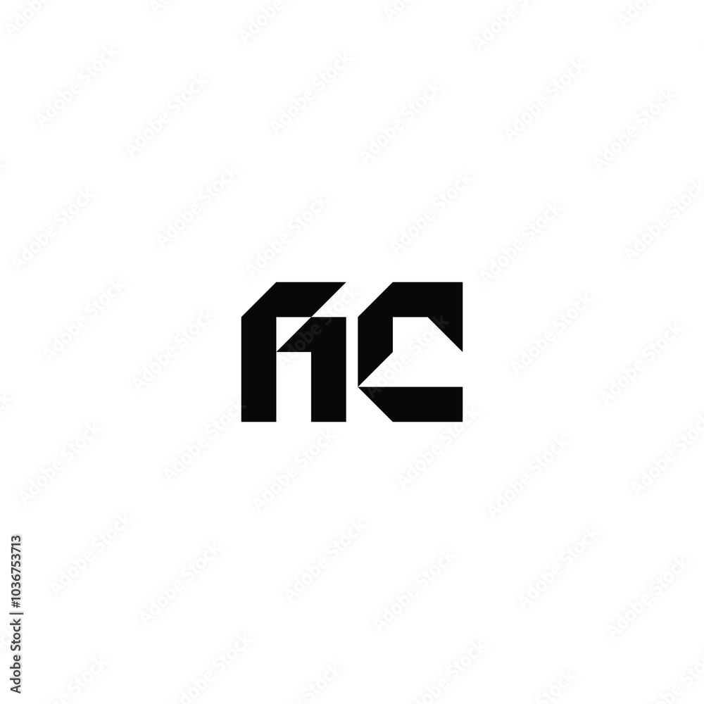AC monogram logo design letter text name symbol monochrome logotype alphabet character simple logo