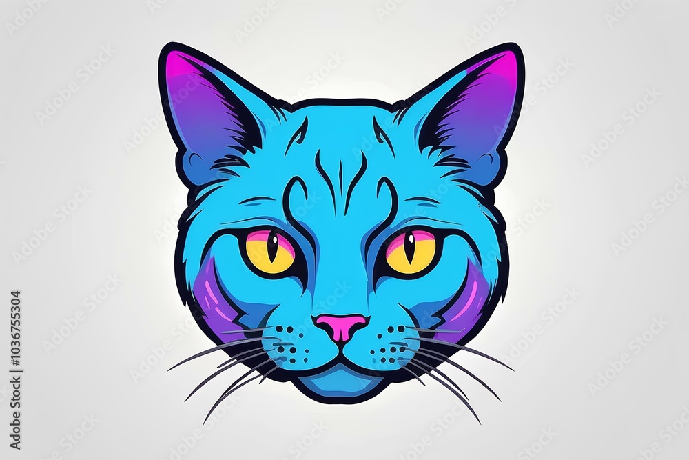 Blue Cat Face Illustration
Blue Cat Face Illustration