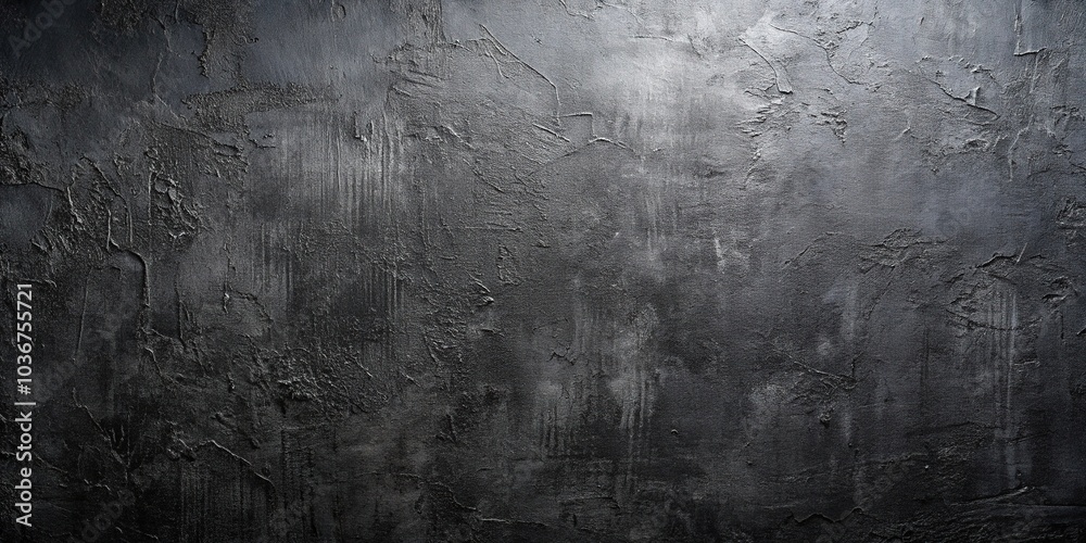 Fototapeta premium black scratched plaster wall surface silhouette