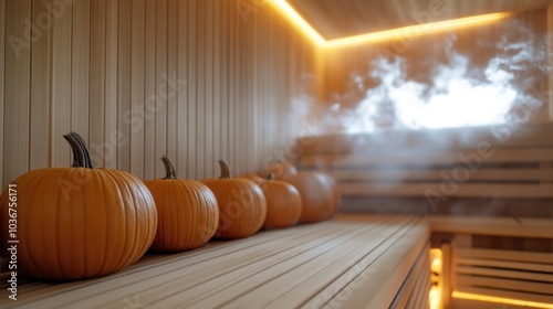Pumpkins in the sauna, autumn Thanksgiving special spa and wellness offer