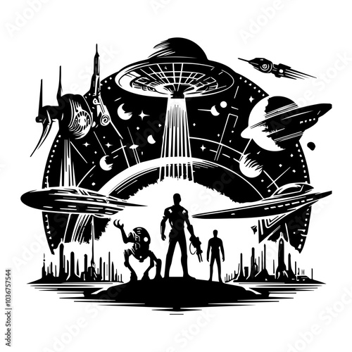 Science Fiction Day Silhuette