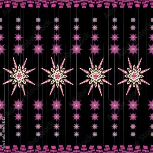 seamless ikat  flora pattern design for fabric curtain wallpaper mattresses carpet floor bed sheet bolster pillow blanket ceramic tile background wrapping ornament