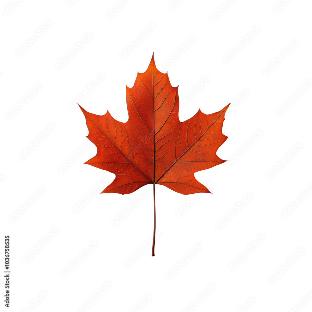A vibrant red maple leaf isolated on a white background, showcasing its intricate details and natural beauty. isolated on transparent background. A vibrant red maple leaf isolated on a white background, showcasing its intricate details and natural beauty. isolated on transparent background.