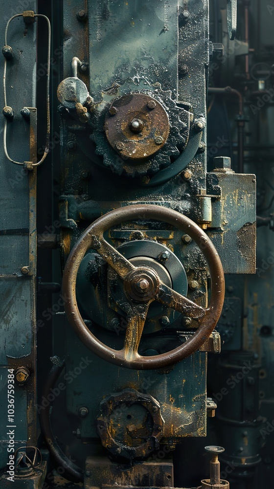 Close Up of Rusty Industrial Machinery Wheel Close Up of Rusty Industrial Machinery Wheel