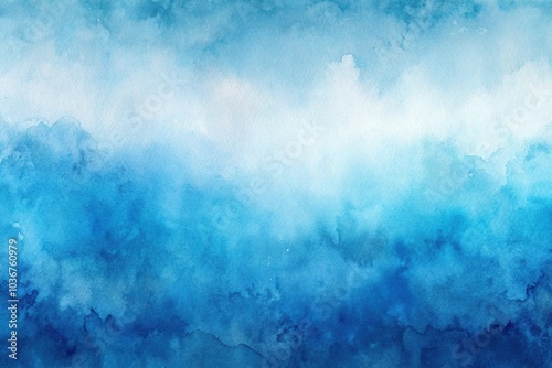 Abstract blue gradient background resembling watercolor silhouette