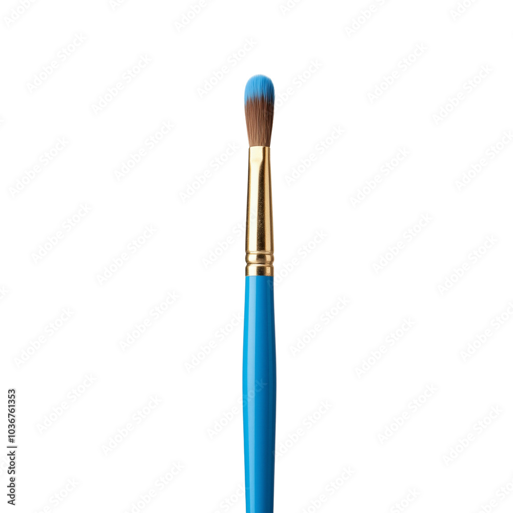 Artistic Makeup Brush with a Blue Handle and Soft Bristles Artistic Makeup Brush with a Blue Handle and Soft Bristles
