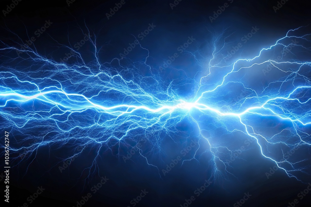 Abstract bolt of electricity blue background Abstract bolt of electricity blue background