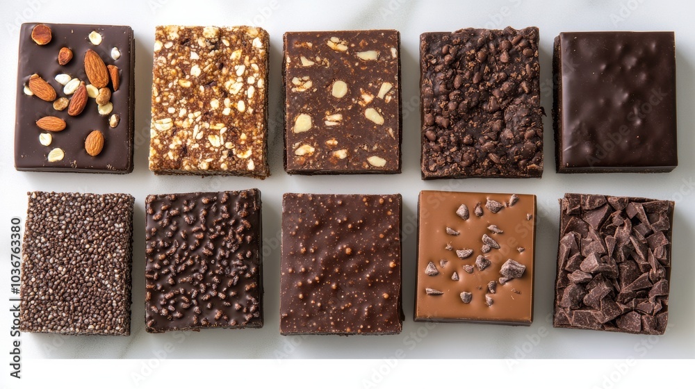 Assorted Gourmet Chocolate Bars with Nuts Seeds and Granola Assorted Gourmet Chocolate Bars with Nuts Seeds and Granola