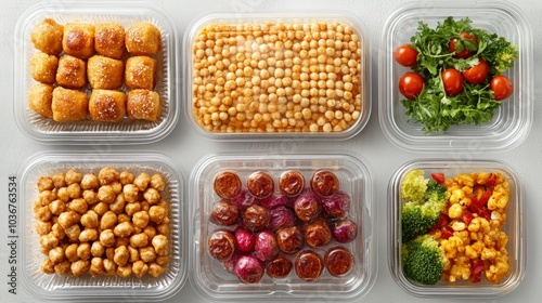 Wallpaper Mural Healthy Meal Prep Containers with Various Foods  Diet  Nutrition  Food Storage  Meal Plann Torontodigital.ca