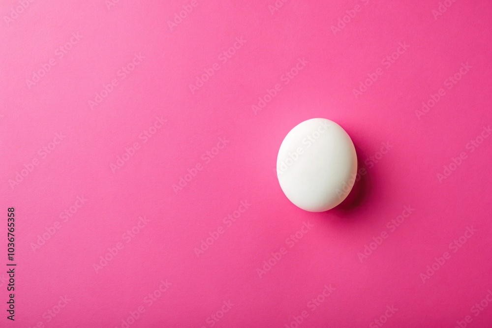 Fototapeta premium Abstract image of a long shot perspective on a white spot against a pink background