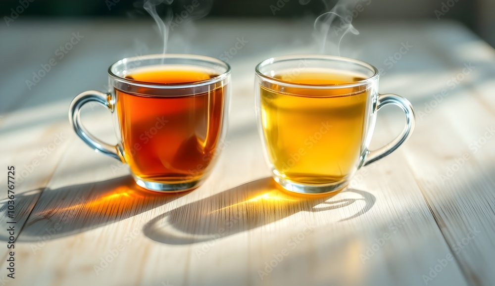 Side-by-Side Comparison of Strongly Brewed and Mildly Brewed Tea Side-by-Side Comparison of Strongly Brewed and Mildly Brewed Tea