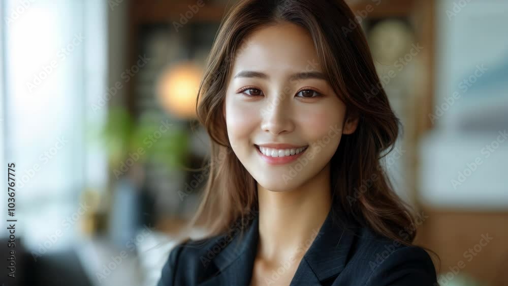 portrait of a smiling businesswoman