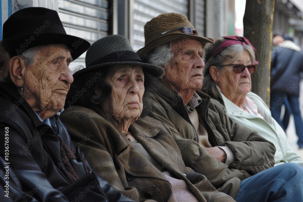 Unidentified old people sitting in the street. Paris is the capital and the most populous city of France. Unidentified old people sitting in the street. Paris is the capital and the most populous city of France.