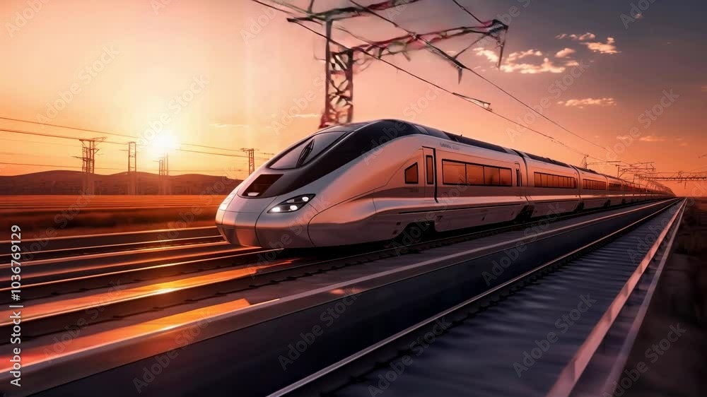 fast moving train