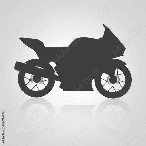Motorcycle icons, vintage motorcycles, unique icons, bike logos with a silver background