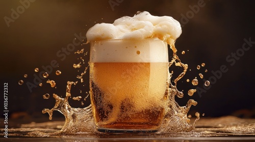 Refreshing Beer Splash photo