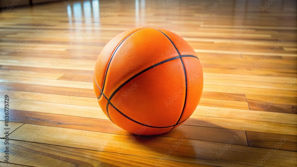 bright orange sphere on wooden court bright orange sphere on wooden court