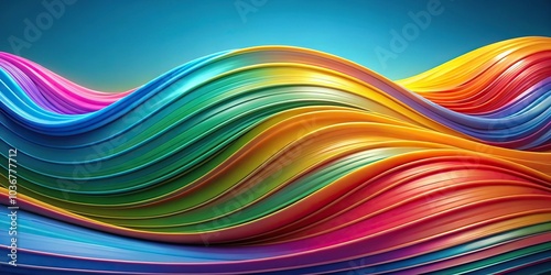 Colorful abstract wave background with asymmetrical organic shapes