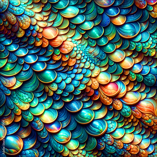 Mermaid scales background 