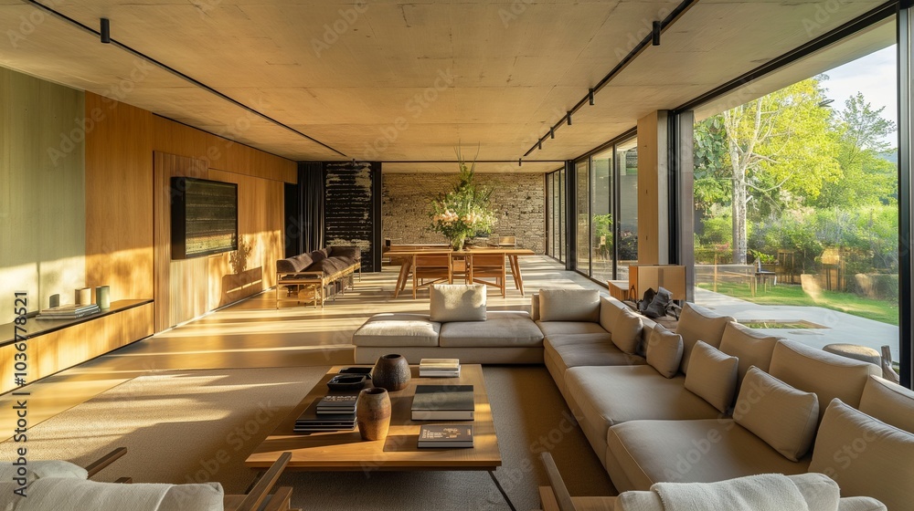 The front and interior designs of the residence The front and interior designs of the residence