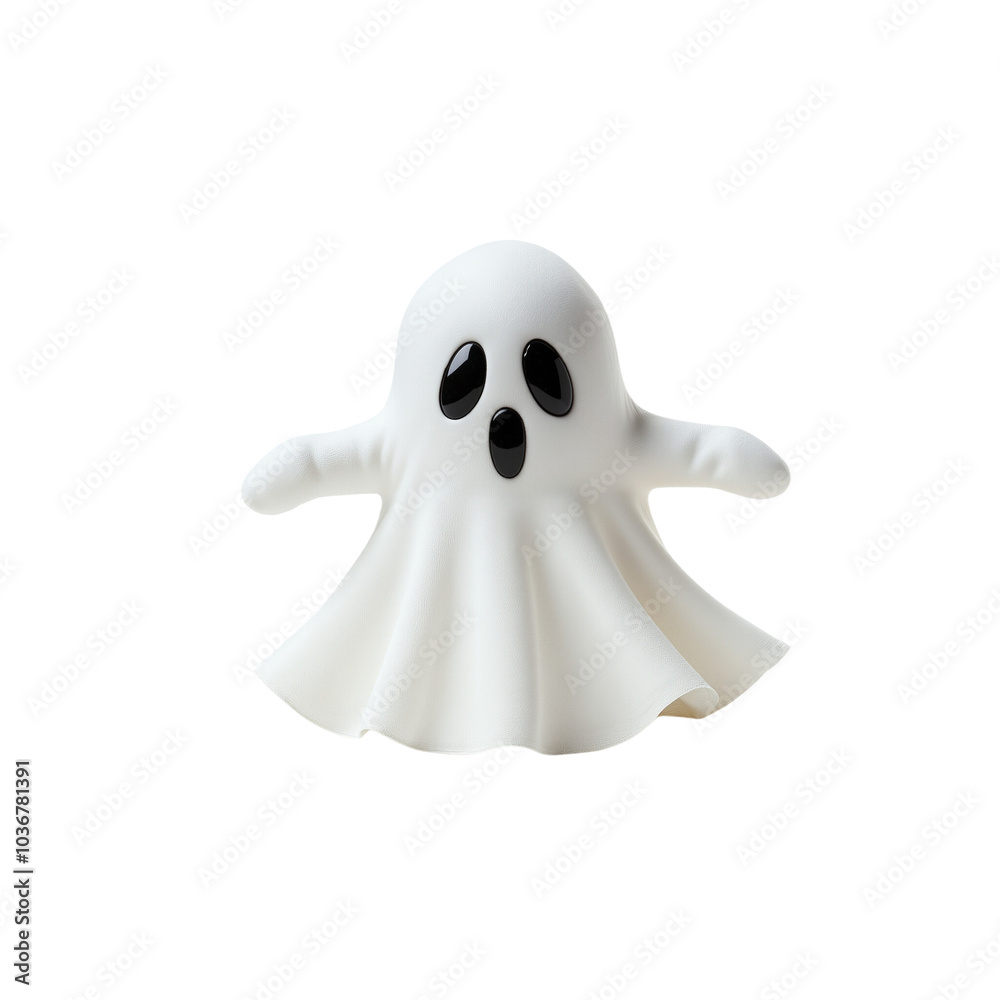 Cute Cartoon Ghost Toy with Large Eyes and Fun Expression. Cute Cartoon Ghost Toy with Large Eyes and Fun Expression.
