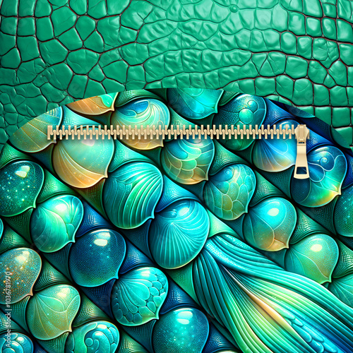 mermaid scales lunch bag sublimation template 