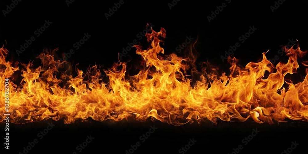 fire flames on black background in blaze fire flame texture background Long Shot fire flames on black background in blaze fire flame texture background Long Shot