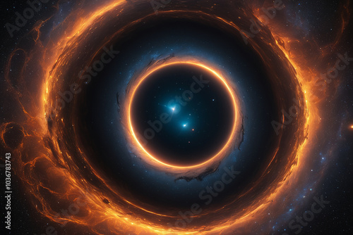 Black hole in universe ai generated fiction image photo