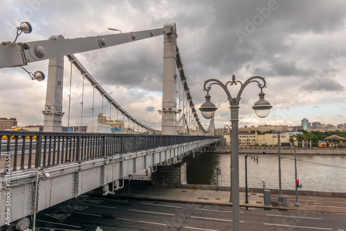 Photography Krymsky Bridge or Crimean Bridge in Moscow