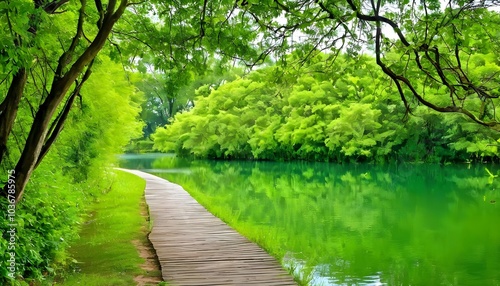 river in the park