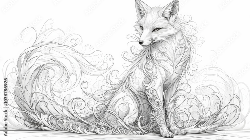 Fototapeta premium Animal drawing book for adults