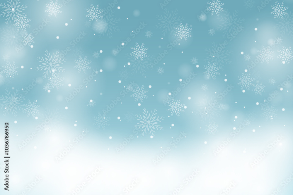Snowflake and bokeh Christmas background design with light effect vector illustration Snowflake and bokeh Christmas background design with light effect vector illustration