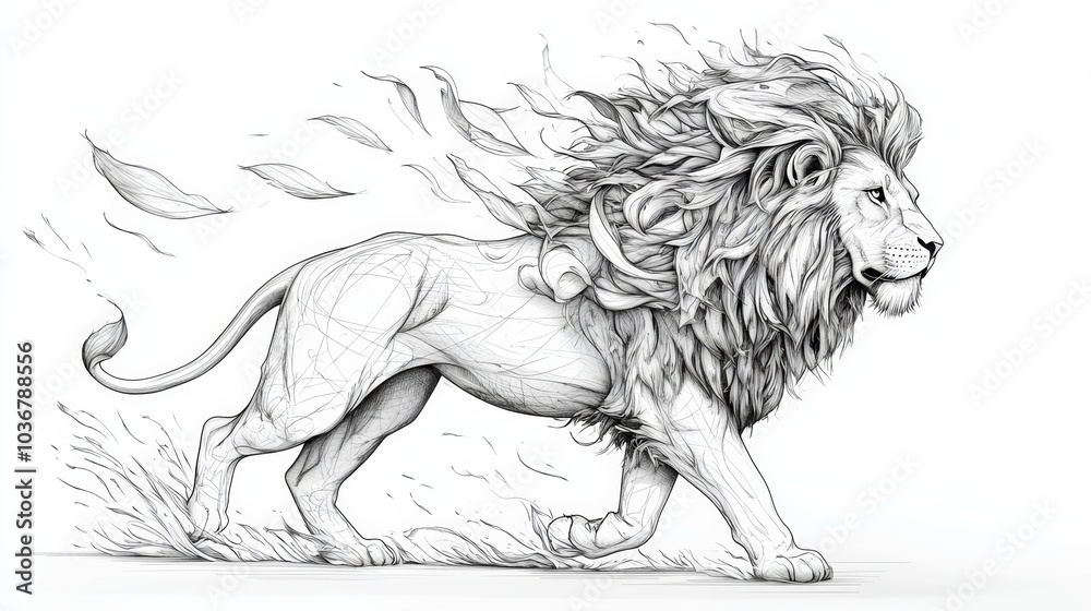 Obraz premium Animal drawing book for adults