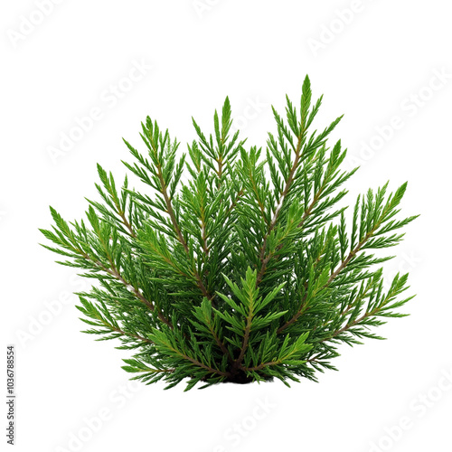 Dense Green Foliage of an Evergreen Plant with Needle-like Leaves