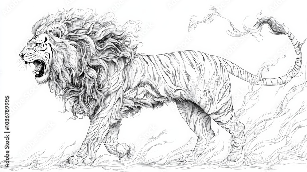 Obraz premium Animal drawing book for adults