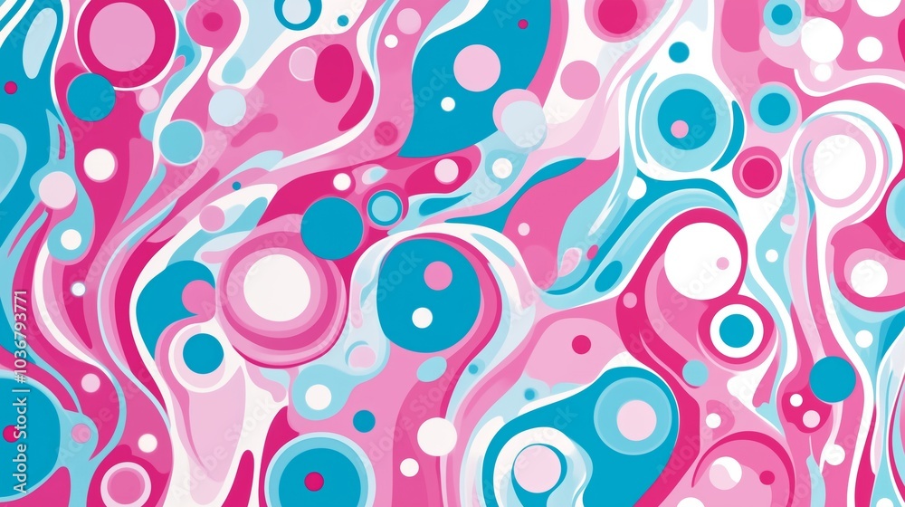 Vibrant and Dynamic Abstract Design with Colorful Swirls and Circles Vibrant and Dynamic Abstract Design with Colorful Swirls and Circles
