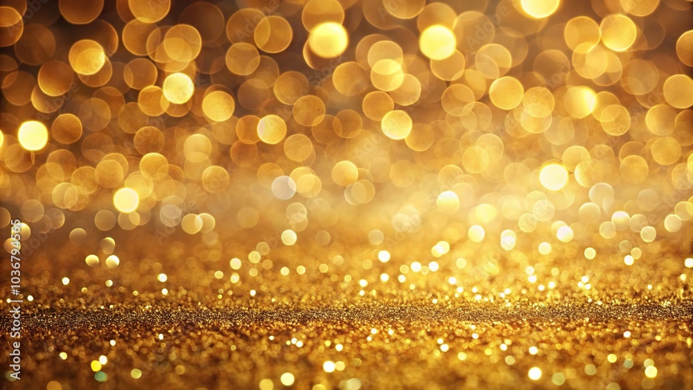Low angle view of gold glitter light bokeh background defocused for abstract background Low angle view of gold glitter light bokeh background defocused for abstract background