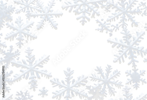 Snowflakes on a transparent background